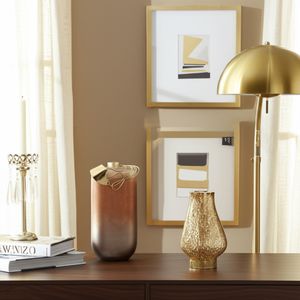 HALTONBURN GOLD GLASS VASE 16 (IN) 13