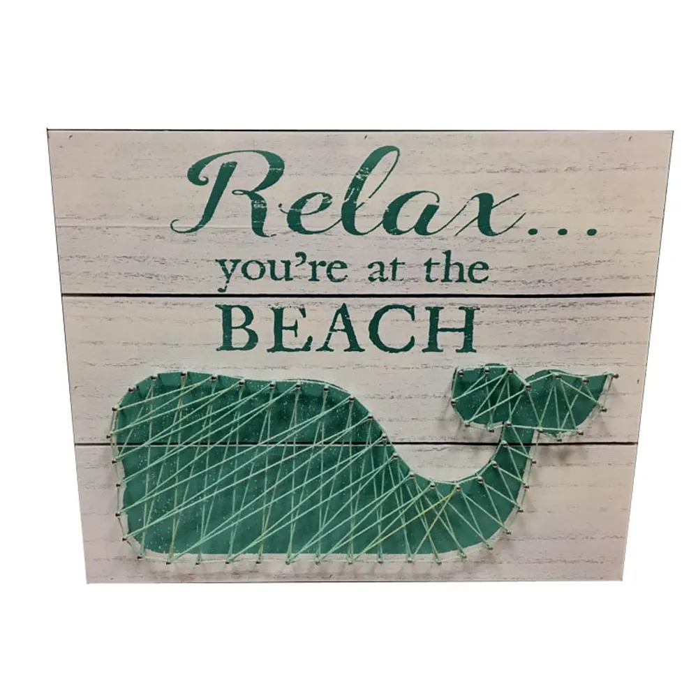 13-3/4" WIRE WRAPPEDWHALE BOX PLAQUE