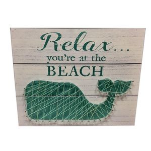 13-3/4" WIRE WRAPPEDWHALE BOX PLAQUE 1