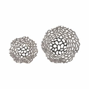 RAYMONDOAK SET OF 2 SILVER BOWLS 8 (IN) 6