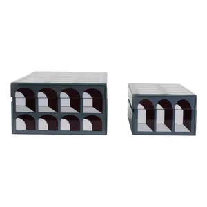 GROVERRIDGE SET OF 2 BLACK BOXES 4 (IN) 6