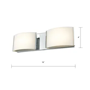 Pandora 16'' Wide 2-Light Vanity Light - Chrome 2