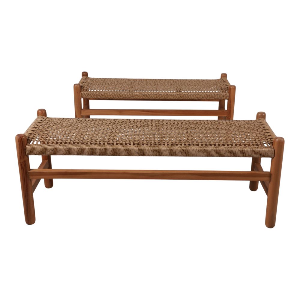 RAMONATON SET OF 2 TAN BENCHES 18 (IN)