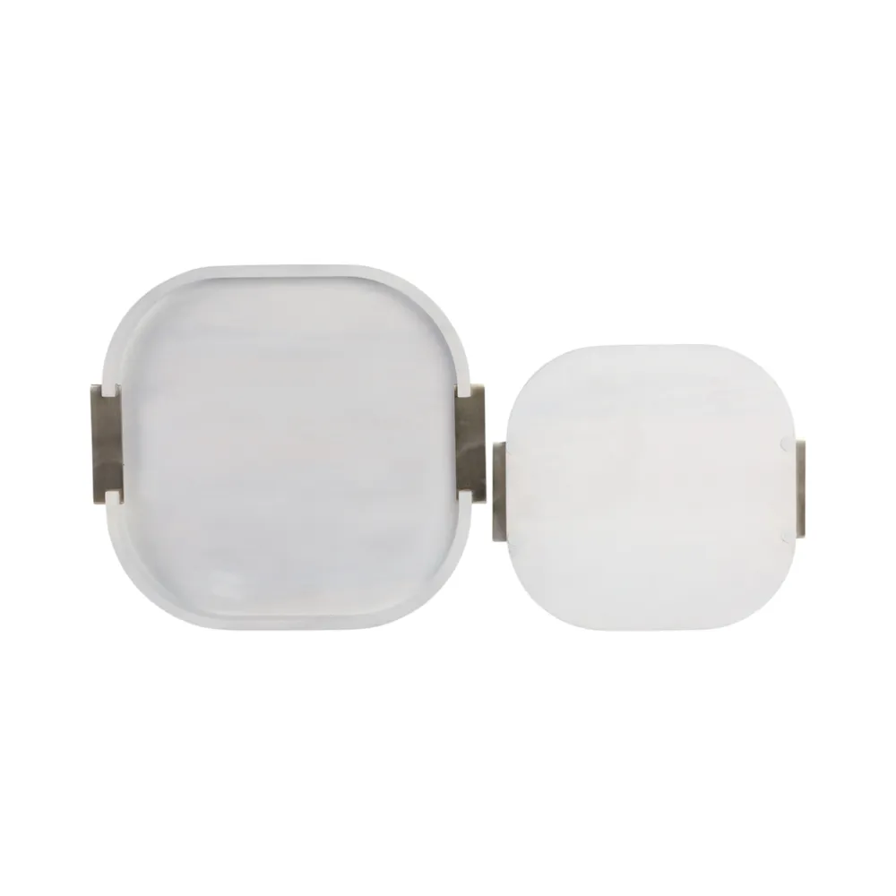 HOBARTSIDE SET OF 2 WHITE TRAY 2 (IN)