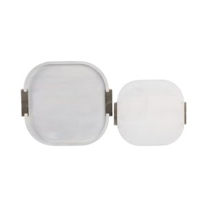 HOBARTSIDE SET OF 2 WHITE TRAY 2 (IN) 7