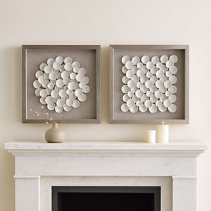 PEARLWAY SET OF 2 WHITE ART 2 (IN) 2