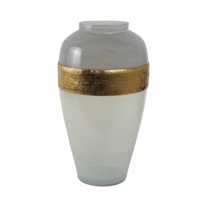 HARKENLAND WHITE GLASS VASE 21 (IN) 5