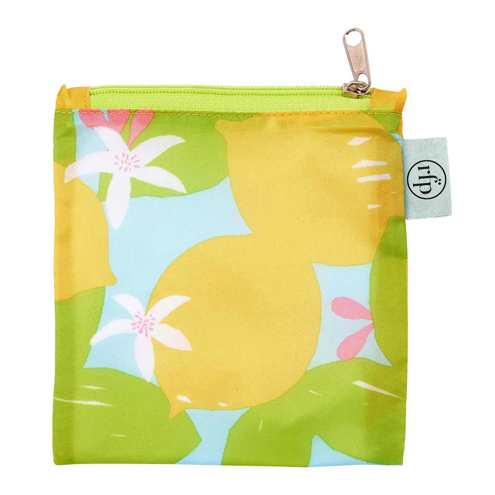 Lemon Blossoms blu Reusable Shopping Bag
