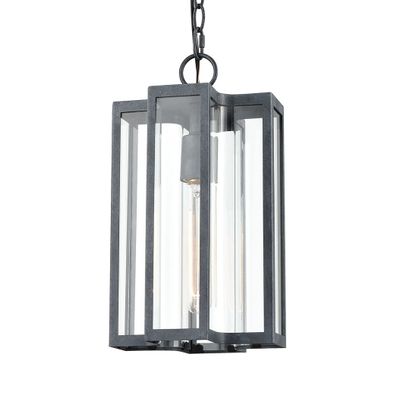 Bianca 8″ Wide 1-Light Outdoor Pendant - Aged Zinc