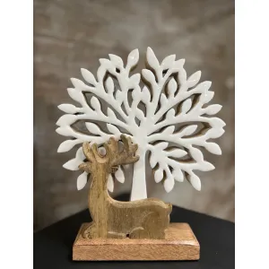 Tree of Life with a Reindeer 10x8in 1