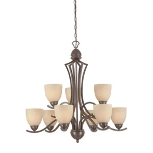 Triton 31'' Wide 9-Light Chandelier - Sable Bronze 1