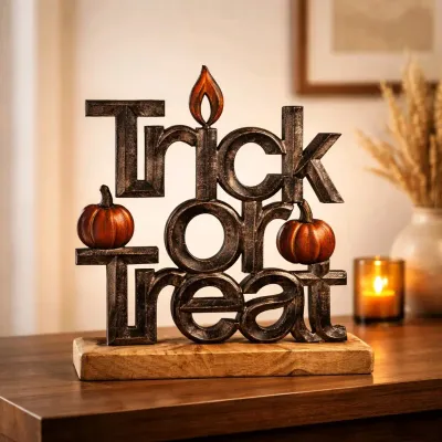 Trick or Treat Metal Sign