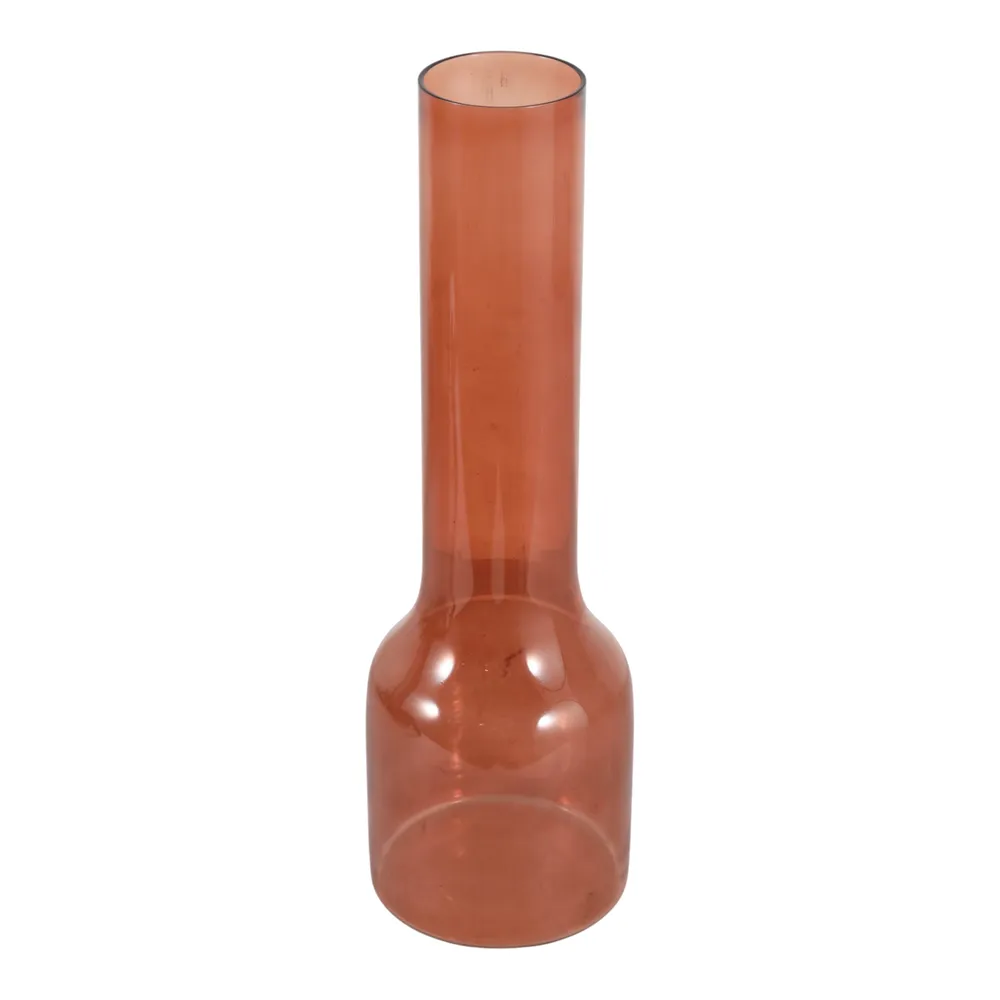 HOLLISBEACH BROWN GLASS VASE 20 (IN)
