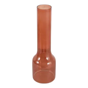 HOLLISBEACH BROWN GLASS VASE 20 (IN) 4