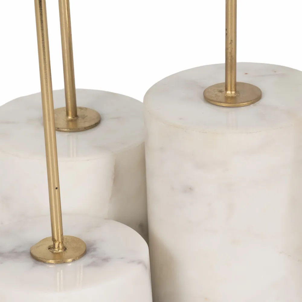RAFESTONE SET OF 3 GOLD DECOR 18 (IN)