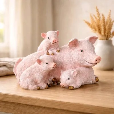 Pig Family 8.8x5.5x5in