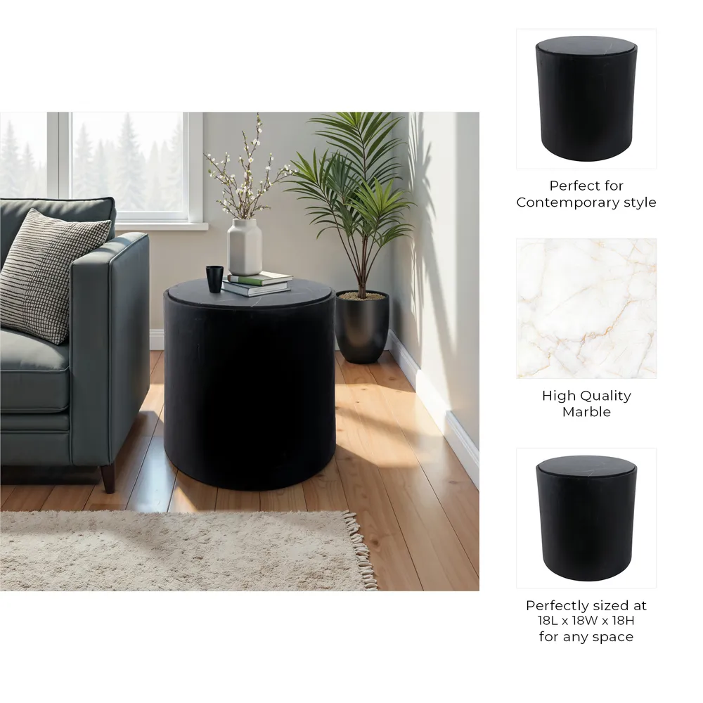 WILSONVALE BLACK TABLE 18 (IN)