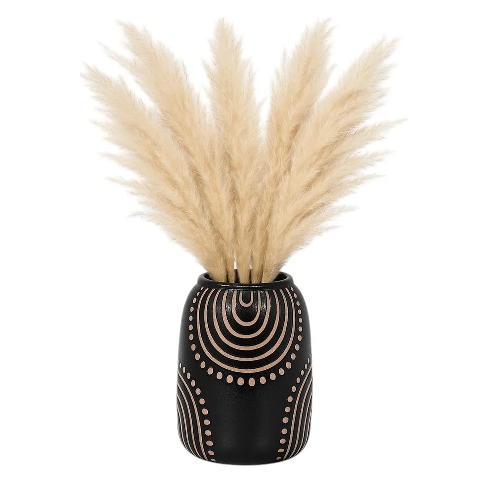 NORAMILL BLACK VASE 9 (IN)