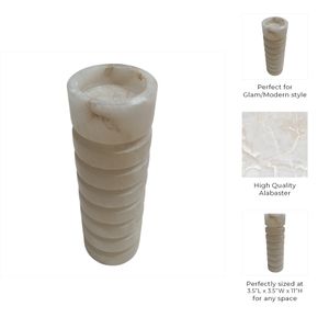 FERRISSIDE WHITE CANDLE HOLDER 11 (IN) 10