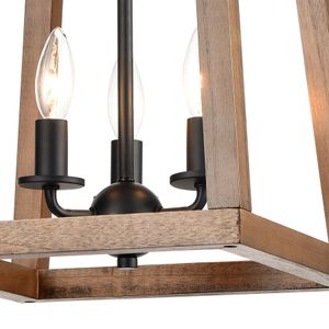 Barrow 12'' Wide 3-Light Chandelier - Matte Black 3