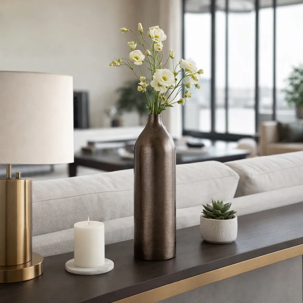 TROYROSE BLACK VASE 18 (IN)
