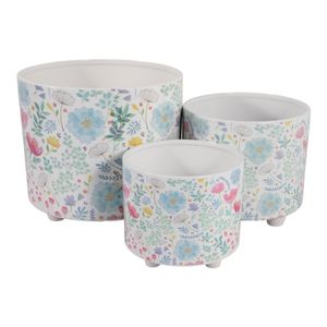 CALTONCROSS SET OF 3 BLUE PLANTER 11 (IN) 4