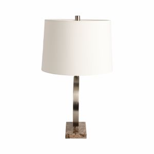 24" NASHIK METAL AND MARBLE TABLE LAMP 5