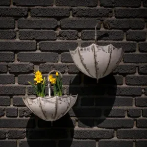 Umbrella Planters Set of 2 13in and 10inH 2