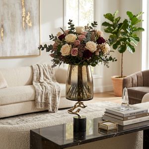 CARTERLAND GOLD GLASS VASE 19 (IN) 12