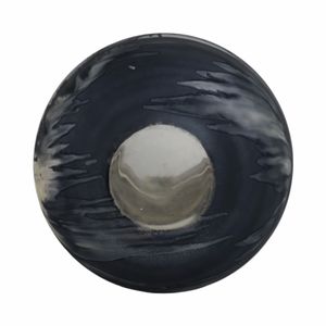 CLYDEBURN BLUE GLASS VASE 13 (IN) 8
