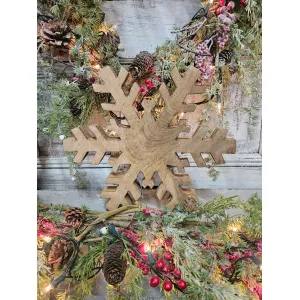 Natural Snowflake 12x12in 3