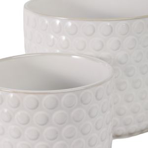 WINTONLAND SET OF 2 WHITE PLANTER 7 (IN) 7