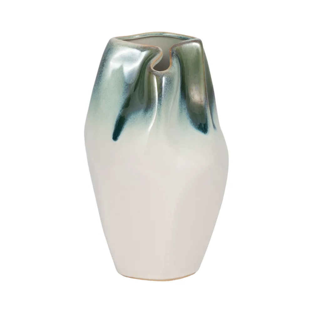ALDERVALE WHITE VASE 10 (IN)