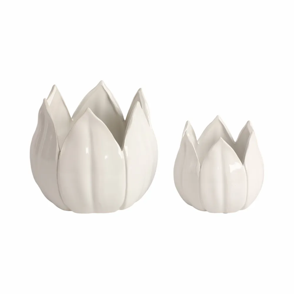 GENTRYWIND SET OF 2 WHITE PLANTER 8 (IN)