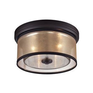 Diffusion 13'' Wide 2-Light Flush Mount - Oil Rubbed Bronze 1
