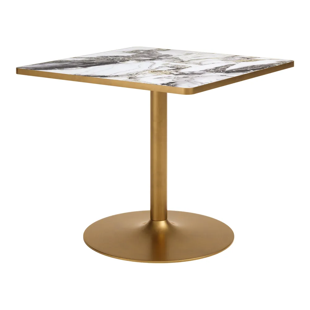 Caliza Dining Table White & Gold