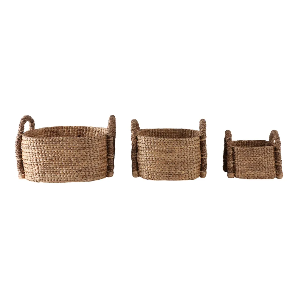 ROSSSIDE SET OF 3 TAN BASKETS 16 (IN)