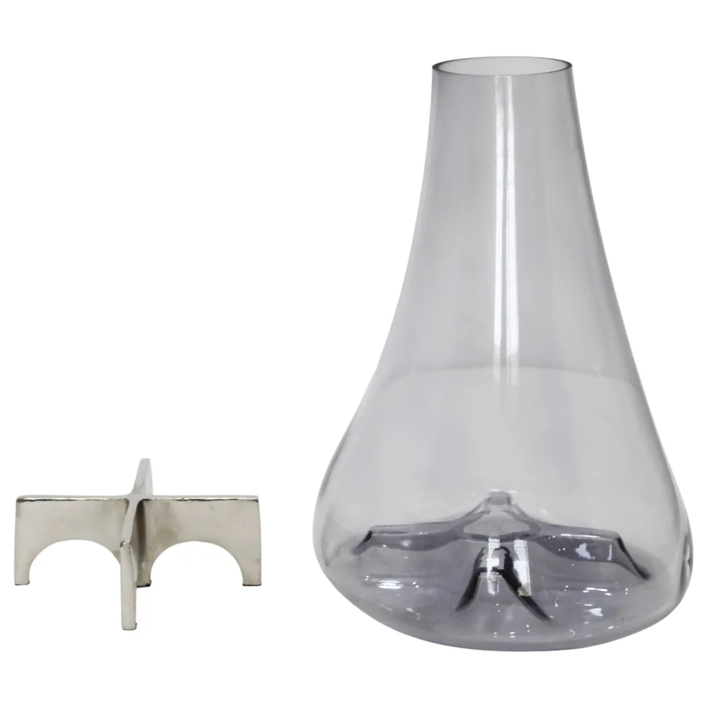 HAYFORDROSE SILVER GLASS VASE 15 (IN)