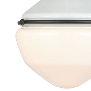 Mid-Century Schoolhouse 12'' Wide 1-Light Mini Pendant - Enamel White 3