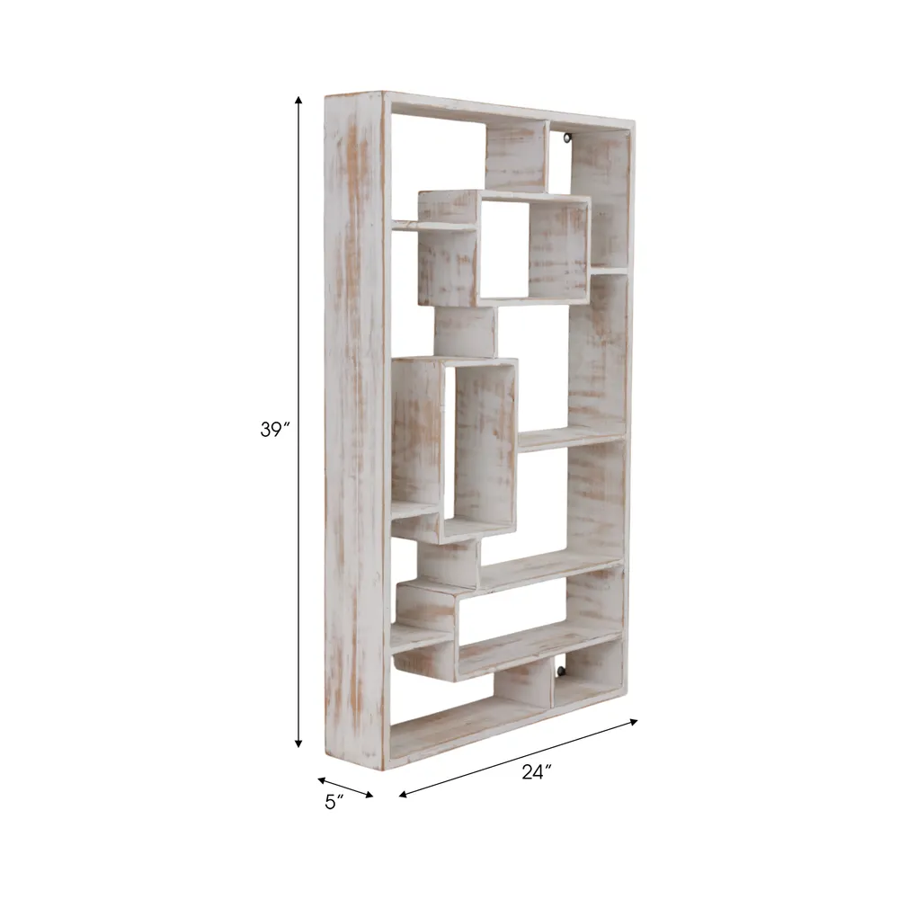 RAFETON WHITE WALL SHELF 39 (IN)