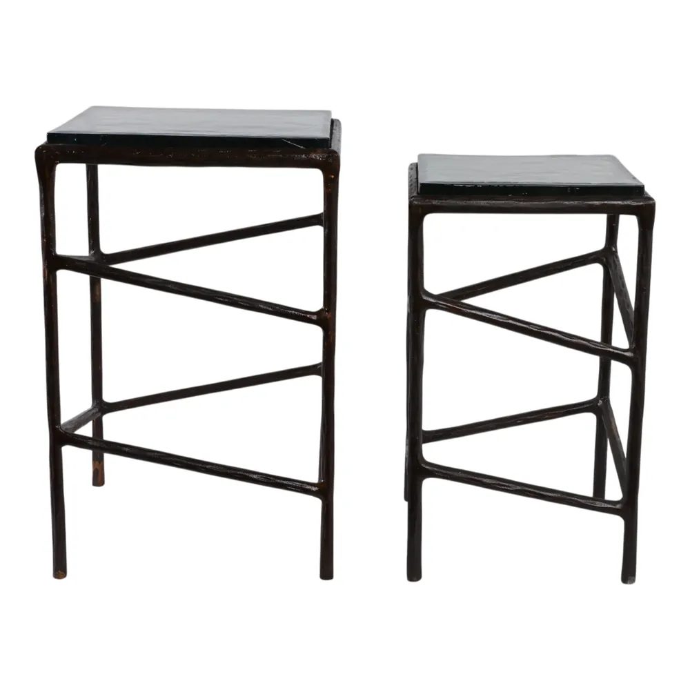 HADWICKBEACH SET OF 2 GOLD TABLE 25 (IN)