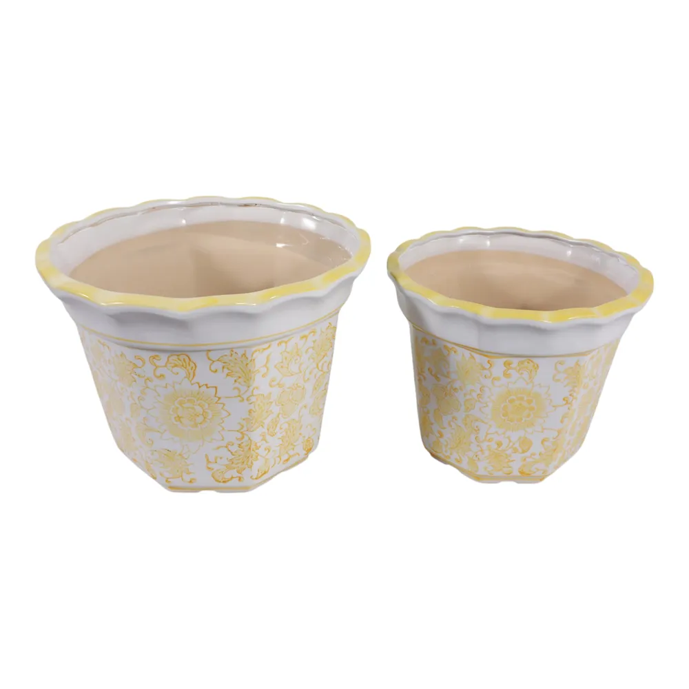 ENOCHFIELD SET OF 2 YELLOW PLANTER 10 (IN)