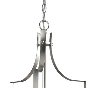 Foyer 15'' Wide 3-Light Chandelier - Brushed Nickel 3