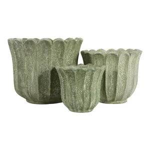 CASPERBROOK SET OF 3 GREEN PLANTER 13 (IN) 6