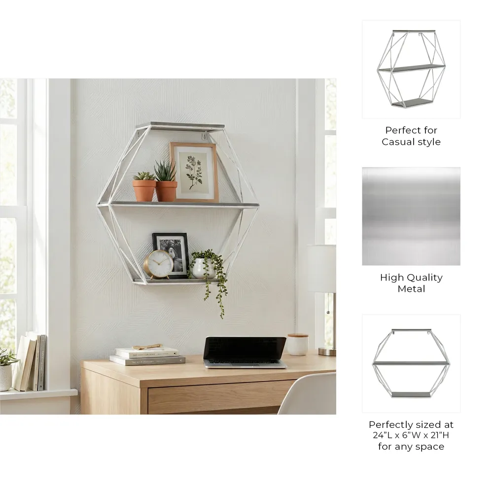 INGRIDHAVEN GRAY WALL SHELF 21 (IN)