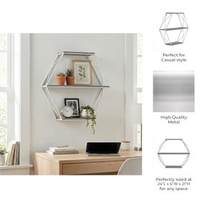 INGRIDHAVEN GRAY WALL SHELF 21 (IN) 9