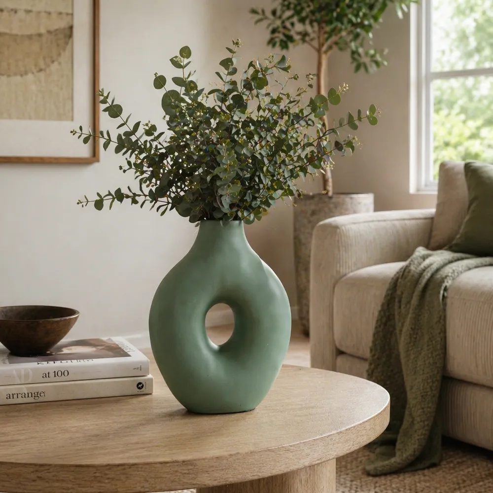 ELROYSHAW GREEN VASE 12 (IN)