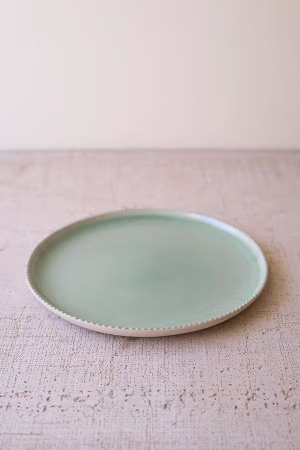 Set of 3 Sea Mist Ceramic Dinner Plate, Salad Plate and Bowl