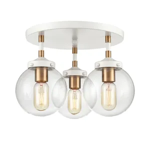 Boudreaux 15″ Wide 3-Light Semi Flush Mount - Matte White 2