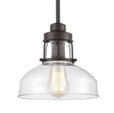 Manhattan Boutique 9″ Wide 1-Light Mini Pendant - Oil Rubbed Bronze